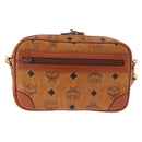 MCM Vicetos Logogram Shoulder Bag PVC Leather Brown Gold Auth 183689-2