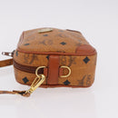 MCM Vicetos Logogram Shoulder Bag PVC Leather Brown Gold Auth 183689-4