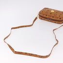MCM Vicetos Logogram Shoulder Bag PVC Leather Brown Gold Auth 183689-7