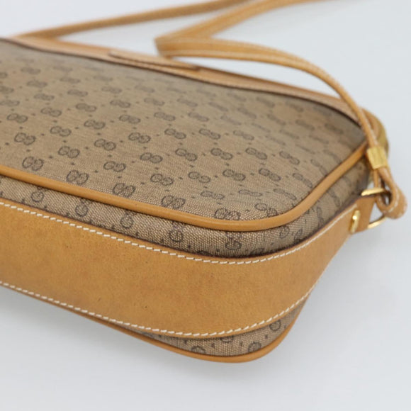 GUCCI Micro GG Supreme Shoulder Bag PVC Beige Gold 007 123 0428 Auth 183690