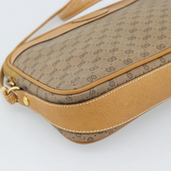 GUCCI Micro GG Supreme Shoulder Bag PVC Beige Gold 007 123 0428 Auth 183690