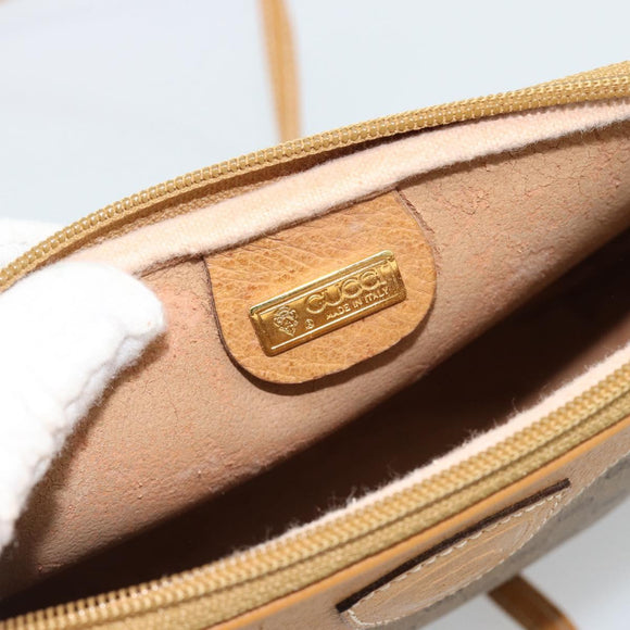 GUCCI Micro GG Supreme Shoulder Bag PVC Beige Gold 007 123 0428 Auth 183690