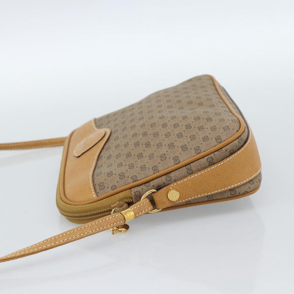 GUCCI Micro GG Supreme Shoulder Bag PVC Beige Gold 007 123 0428 Auth 183690