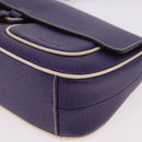 PRADA Shoulder Bag Leather Purple Silver Auth 183691A-14