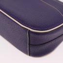 PRADA Shoulder Bag Leather Purple Silver Auth 183691A-16