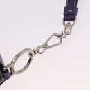PRADA Shoulder Bag Leather Purple Silver Auth 183691A-17
