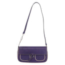 PRADA Shoulder Bag Leather Purple Silver Auth 183691A-13