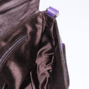 PRADA Shoulder Bag Leather Purple Silver Auth 183691A-22