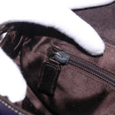 PRADA Shoulder Bag Leather Purple Silver Auth 183691A-24