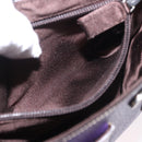 PRADA Shoulder Bag Leather Purple Silver Auth 183691A-25