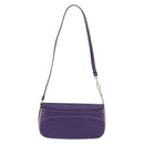 PRADA Shoulder Bag Leather Purple Silver Auth 183691A-2