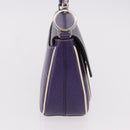 PRADA Shoulder Bag Leather Purple Silver Auth 183691A-4