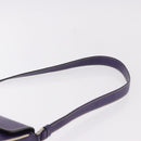 PRADA Shoulder Bag Leather Purple Silver Auth 183691A-8