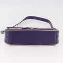 PRADA Shoulder Bag Leather Purple Silver Auth 183691A-5