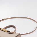 Miu Miu Hand Bag Leather 2way Ivory Gold Auth 183692A-14
