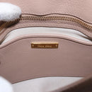 Miu Miu Hand Bag Leather 2way Ivory Gold Auth 183692A-20