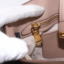 Miu Miu Hand Bag Leather 2way Ivory Gold Auth 183692A-25