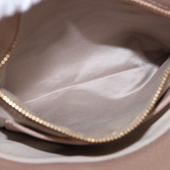Miu Miu Hand Bag Leather 2way Ivory Gold Auth 183692A