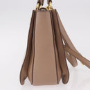 Miu Miu Hand Bag Leather 2way Ivory Gold Auth 183692A-4