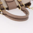 Miu Miu Hand Bag Leather 2way Ivory Gold Auth 183692A-7