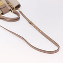 Miu Miu Hand Bag Leather 2way Ivory Gold Auth 183692A-9