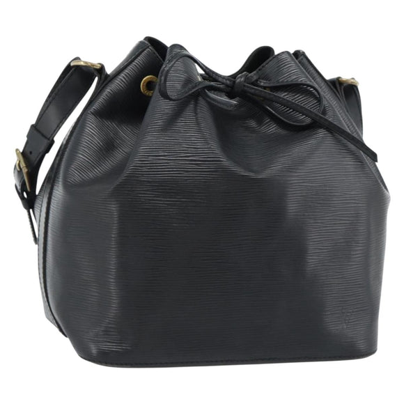 LOUIS VUITTON Epi Petit Noe Umhängetasche Schwarz M44102 LV Auth 183695A