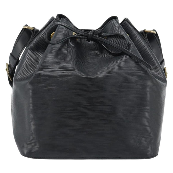 LOUIS VUITTON Epi Petit Noe Umhängetasche Schwarz M44102 LV Auth 183695A