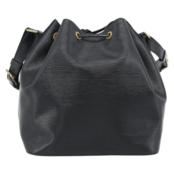 LOUIS VUITTON Epi Petit Noe Umhängetasche Schwarz M44102 LV Auth 183695A