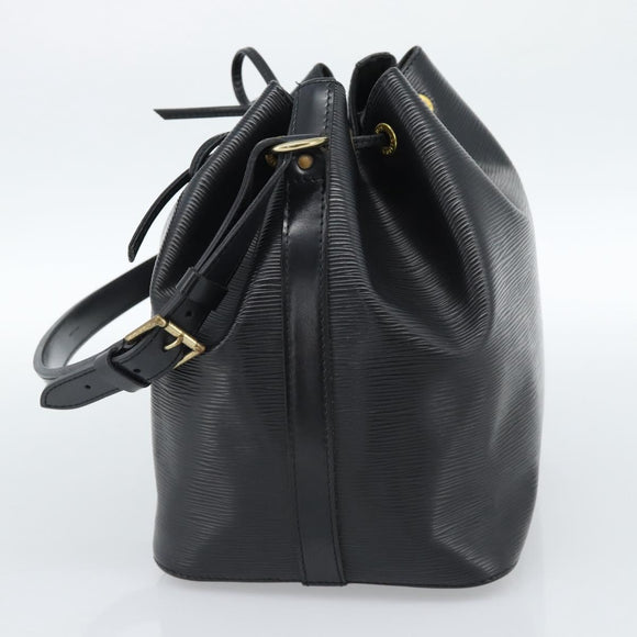 LOUIS VUITTON Epi Petit Noe Umhängetasche Schwarz M44102 LV Auth 183695A