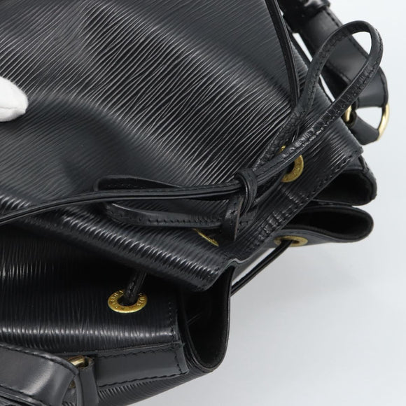LOUIS VUITTON Epi Petit Noe Umhängetasche Schwarz M44102 LV Auth 183695A