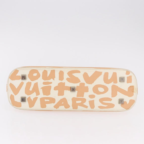 LOUIS VUITTON Graffiti Armahorizontal Hand Bag White Orange M92176 Auth 183696A