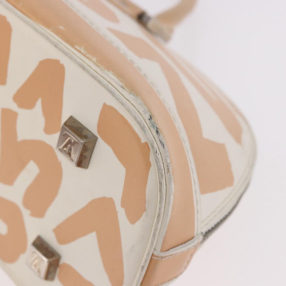 LOUIS VUITTON Graffiti Armahorizontal Hand Bag White Orange M92176 Auth 183696A