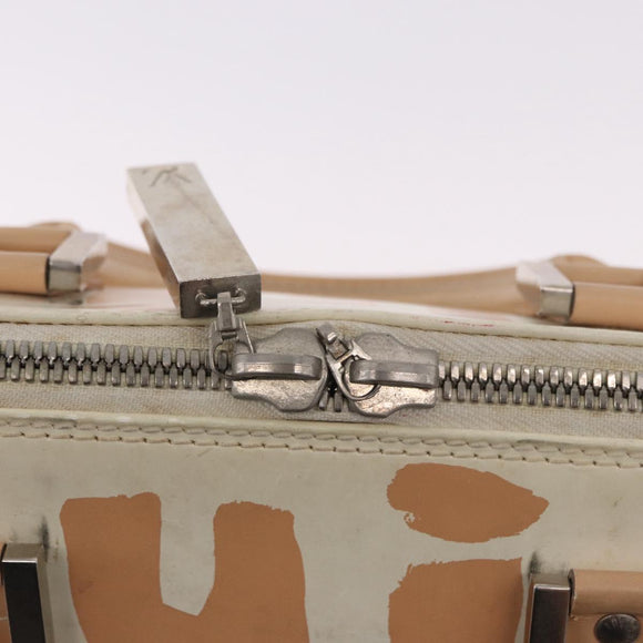 LOUIS VUITTON Graffiti Armahorizontal Hand Bag White Orange M92176 Auth 183696A