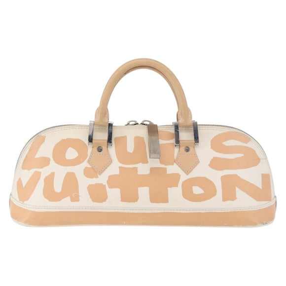LOUIS VUITTON Graffiti Armahorizontal Hand Bag White Orange M92176 Auth 183696A