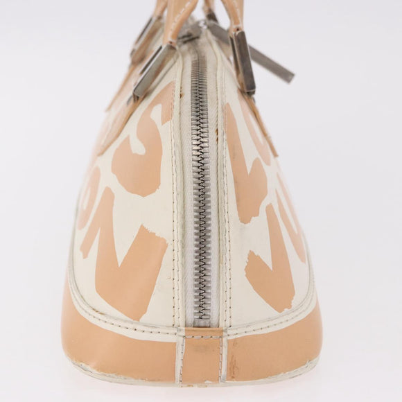 LOUIS VUITTON Graffiti Armahorizontal Hand Bag White Orange M92176 Auth 183696A