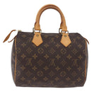 LOUIS VUITTON Monogram Speedy 25 Hand Bag M41528 LV Auth 183701V-3