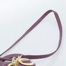 Christian Dior Canage Lady Dior Hand Bag Lamb Skin 2way Purple Gold Auth 183704M-10