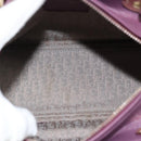 Christian Dior Canage Lady Dior Hand Bag Lamb Skin 2way Purple Gold Auth 183704M-19