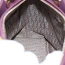 Christian Dior Canage Lady Dior Hand Bag Lamb Skin 2way Purple Gold Auth 183704M-20