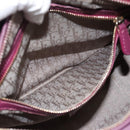 Christian Dior Canage Lady Dior Hand Bag Lamb Skin 2way Purple Gold Auth 183704M-23