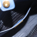 PRADA Hand Bag Saffiano leather 2way Blue Gold Auth 183706M-26