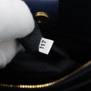 PRADA Hand Bag Saffiano leather 2way Blue Gold Auth 183706M-11