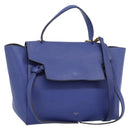 CELINE Belt bag Hand Bag Leather 2way Blue Gold Auth 183709M-1