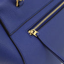 CELINE Belt bag Hand Bag Leather 2way Blue Gold Auth 183709M-16