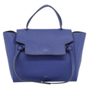 CELINE Belt bag Hand Bag Leather 2way Blue Gold Auth 183709M-2