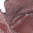 BOTTEGA VENETA INTRECCIATO Cabas MM Hand Bag Leather Brown Gold Auth 183710V-18