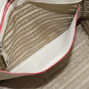 PRADA Handtasche Leder 2-Wege Weiß Silber Auth 183712M-22