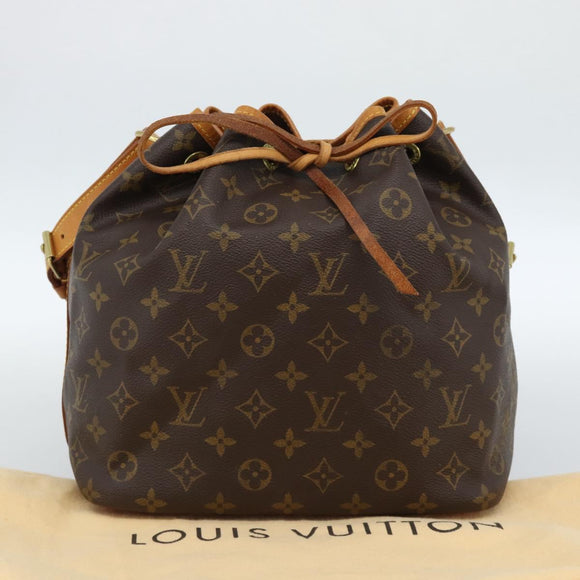 LOUIS VUITTON Monogram Petit Noe Shoulder Bag M42226 LV Auth 183713SAV