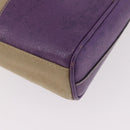 PRADA Umhängetasche Canvas Beige Silber Auth 183714-16
