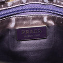 PRADA Umhängetasche Canvas Beige Silber Auth 183714-19